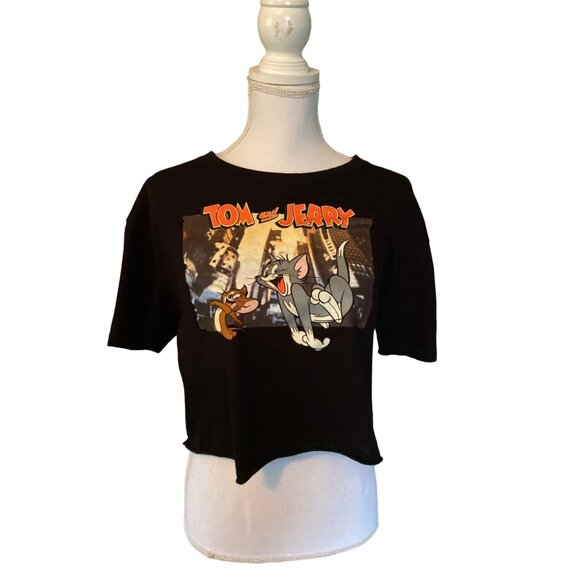 Tom and Jerry Cropped T-Shirt Juniors M Used - Picture 3 of 12
